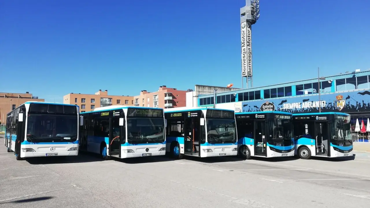 Imagen de los autobuses urbanos de Ponferrada.