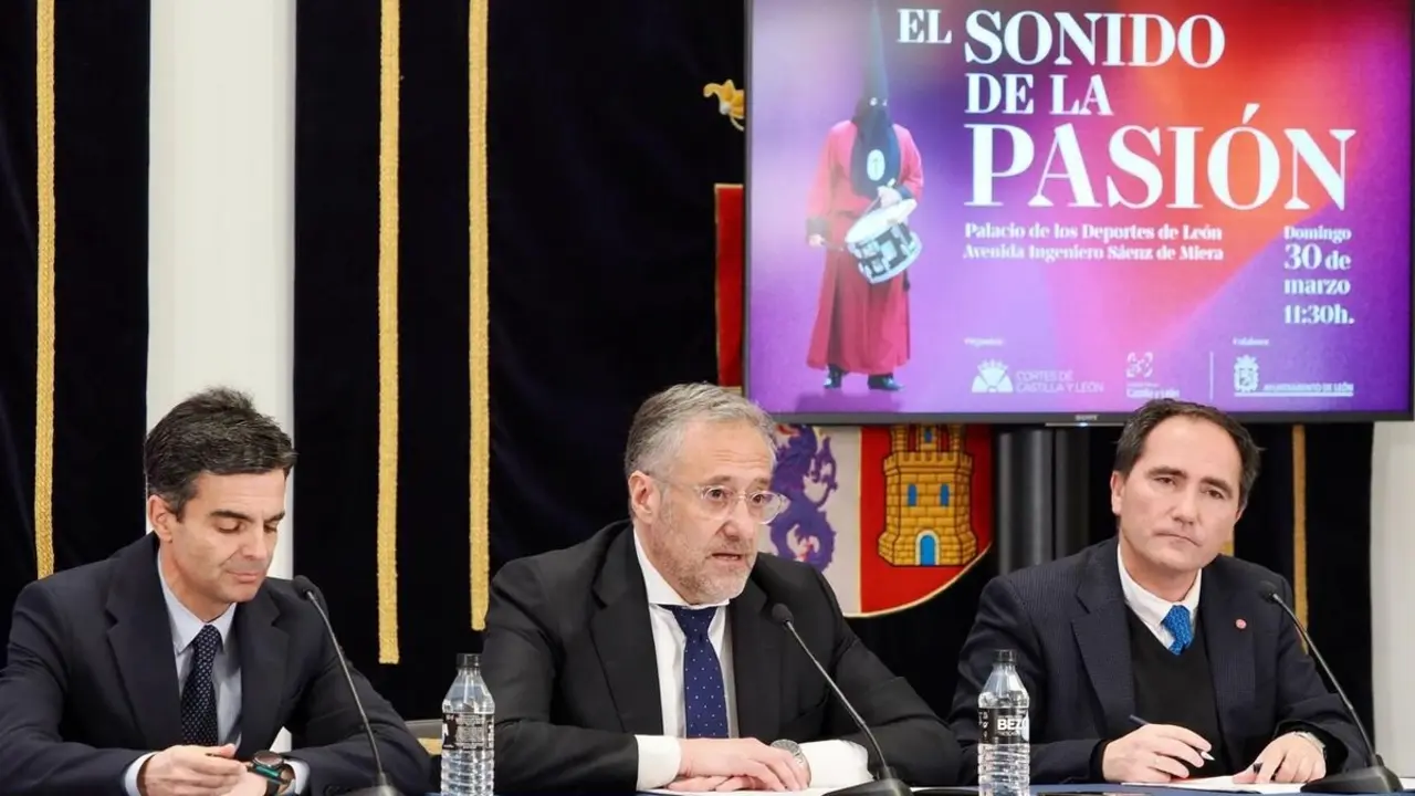 Presentación de la segunda edición del concierto ‘El Sonido de la Pasión’, que se celebrará este año en León.