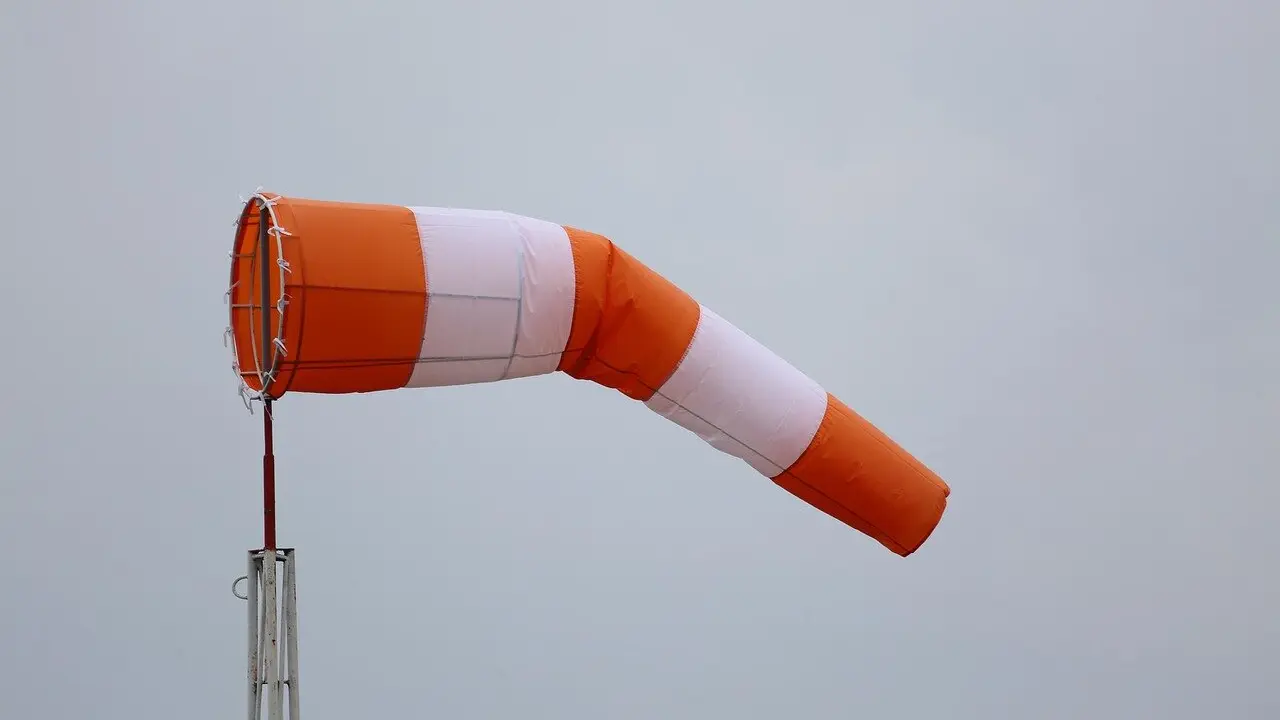 Imagen de un tubo para medir la intensidad del viento.