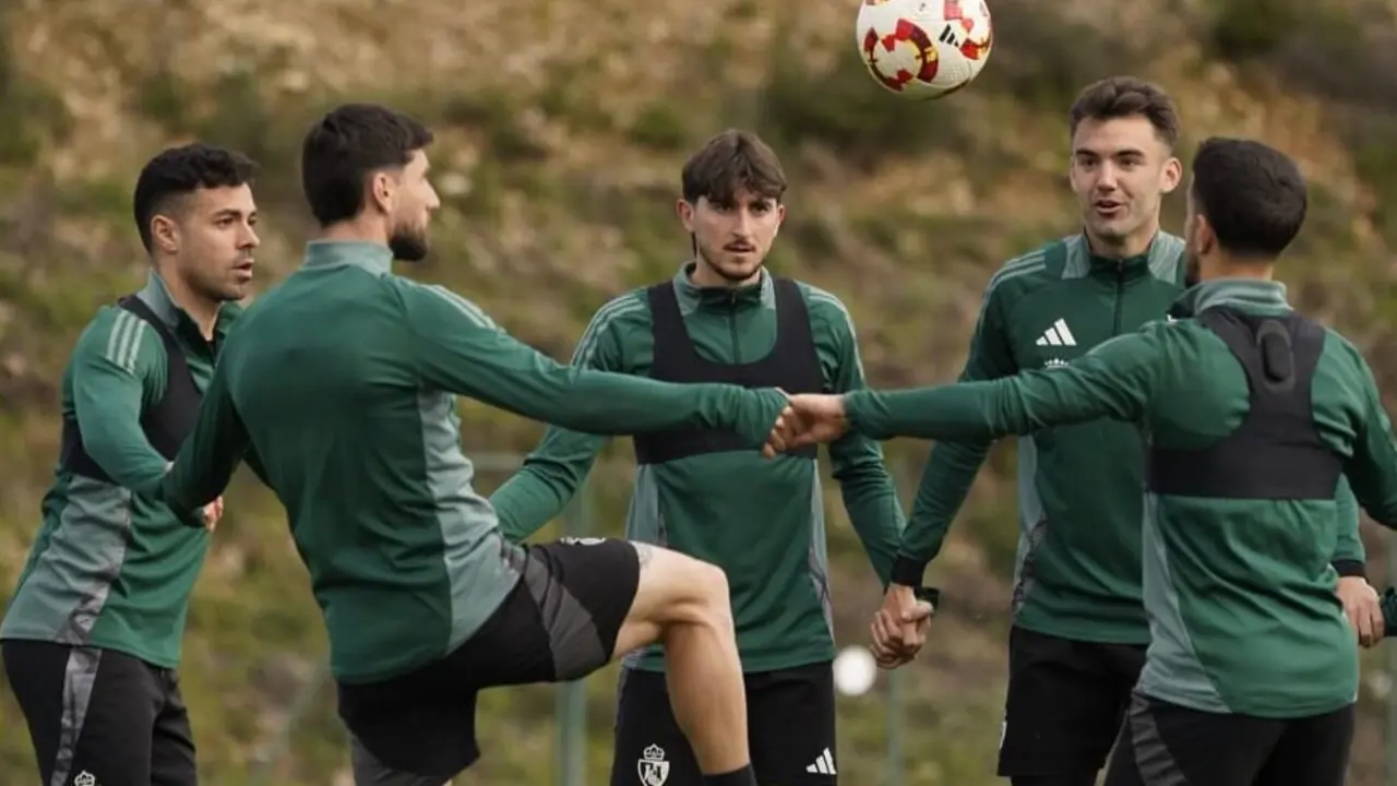 La Ponferradina en una sesión de entrenamiento.