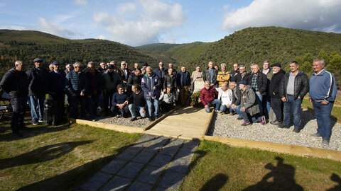 Inauguración el Memorial Minero en recuerdo a los trabajadores fallecidos en el accidente de la mina de Combustibles de Fabero del Grupo Río en Fabero, del que se cumplen 40 años. Foto: César Sánchez