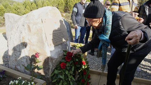 Inauguración el Memorial Minero en recuerdo a los trabajadores fallecidos en el accidente de la mina de Combustibles de Fabero del Grupo Río en Fabero, del que se cumplen 40 años. Foto: César Sánchez