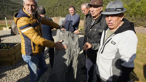 Inauguración el Memorial Minero en recuerdo a los trabajadores fallecidos en el accidente de la mina de Combustibles de Fabero del Grupo Río en Fabero, del que se cumplen 40 años. Foto: César Sánchez