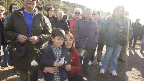 Inauguración el Memorial Minero en recuerdo a los trabajadores fallecidos en el accidente de la mina de Combustibles de Fabero del Grupo Río en Fabero, del que se cumplen 40 años. Foto: César Sánchez