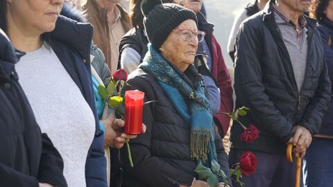 Inauguración el Memorial Minero en recuerdo a los trabajadores fallecidos en el accidente de la mina de Combustibles de Fabero del Grupo Río en Fabero, del que se cumplen 40 años. Foto: César Sánchez