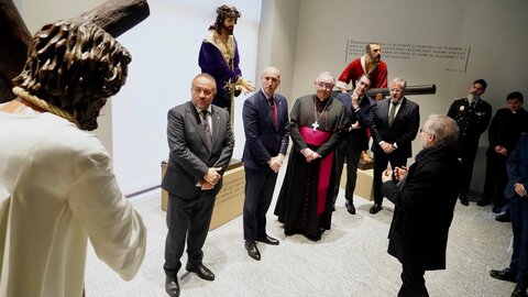 Acto de inauguración del Museo Diocesano y de la Semana Santa de León, con la asistencia del presidente de las Cortes Autonómicas, Carlos Pollán, el consejero de Medio Ambiente, Vivienda y Ordenación del Territorio, Juan Carlos Suárez-Quiñones, el alcalde de León, José Antonio Diez, y otros representantes institucionales. Foto: Campillo