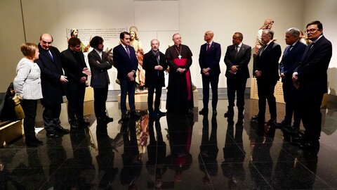 Acto de inauguración del Museo Diocesano y de la Semana Santa de León, con la asistencia del presidente de las Cortes Autonómicas, Carlos Pollán, el consejero de Medio Ambiente, Vivienda y Ordenación del Territorio, Juan Carlos Suárez-Quiñones, el alcalde de León, José Antonio Diez, y otros representantes institucionales. Foto: Campillo