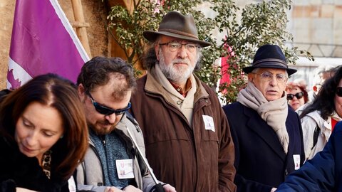 Conceyu País Llionés y una veintena de asociaciones de Xuntanza Llionesista convocan una concentración para revindicar la autonomía de la Región Leonesa. Fotos: Campillo