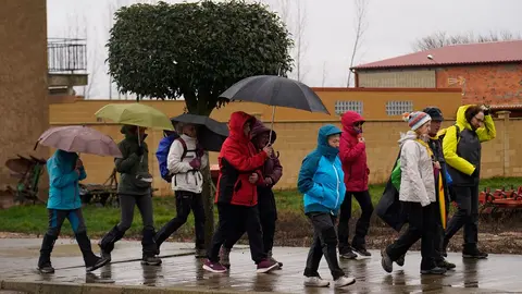 San Martín del Camino tiende sus brazos a los peregrinos de la asociación ‘Pulchra Leonina’.