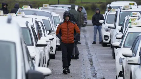 El taxi para para denunciar el 