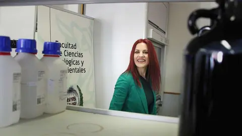 La investigadora y miembro de la reserva de astronautas de la Agencia Espacial Europea (ESA) visita la Universidad de León y participa en una charla abierta al público en el salón de actos de la Escuela de Ingenierías. Fotos: Peio García | Heraldo