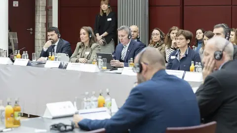 La consejera de Agricultura, Ganadería y Desarrollo Rural, María González Corral, en la reunión Agriregions en Bruselas.