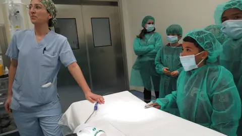 En el marco de la Semana de San Juan de Dios 2025 han visitado el centro dos clases de 3º de Primaria del Colegio La Anunciata.