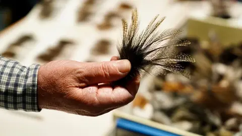 El delegado del Gobierno en Castilla y León, Nicanor Sen, y la vicesecretaria general del PSOE de Castilla y León, Nuria Rubio, asisten a la XXVI Feria de la Pluma y la Pesca de La Vecilla. Foto: Campillo.