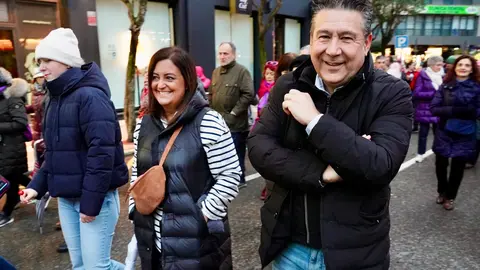 Manifestación convocada por la Comisión 8M de León en la que participa la vicesecretaria general del PSOE de Castilla y León, Nuria Rubio, y la secretaria de Igualdad del PSOE de Castilla y León, Lorena del Valle entre otras autoridades. Foto: Campillo.