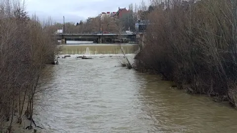 Río Bernesga a su paso por León.