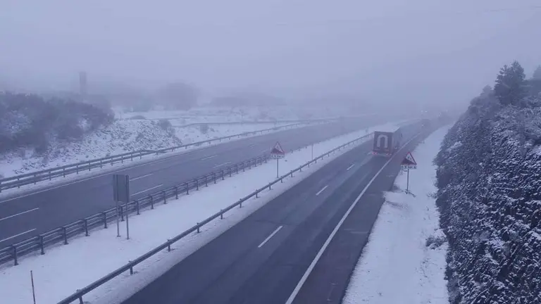 Imagen de El Manzanal, afectado por las nevadas en las últimas horas.