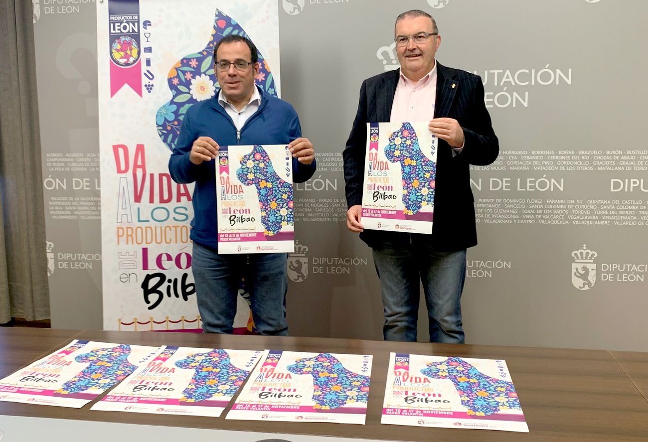 El vicepresidente de la Diputación de León, Roberto Aller, presenta la Feria de Productos de León en Bilbao, que tendrá lugar este fin de semana. Acudirán 20 productores, y durante tres días se celebrarán diferentes actividades.