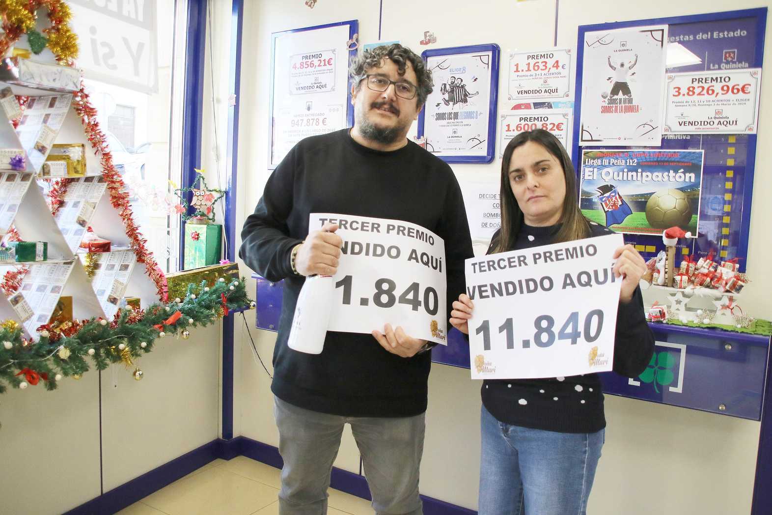 La administración de lotería Doña Mari, en Atorga. Foto: Peio García