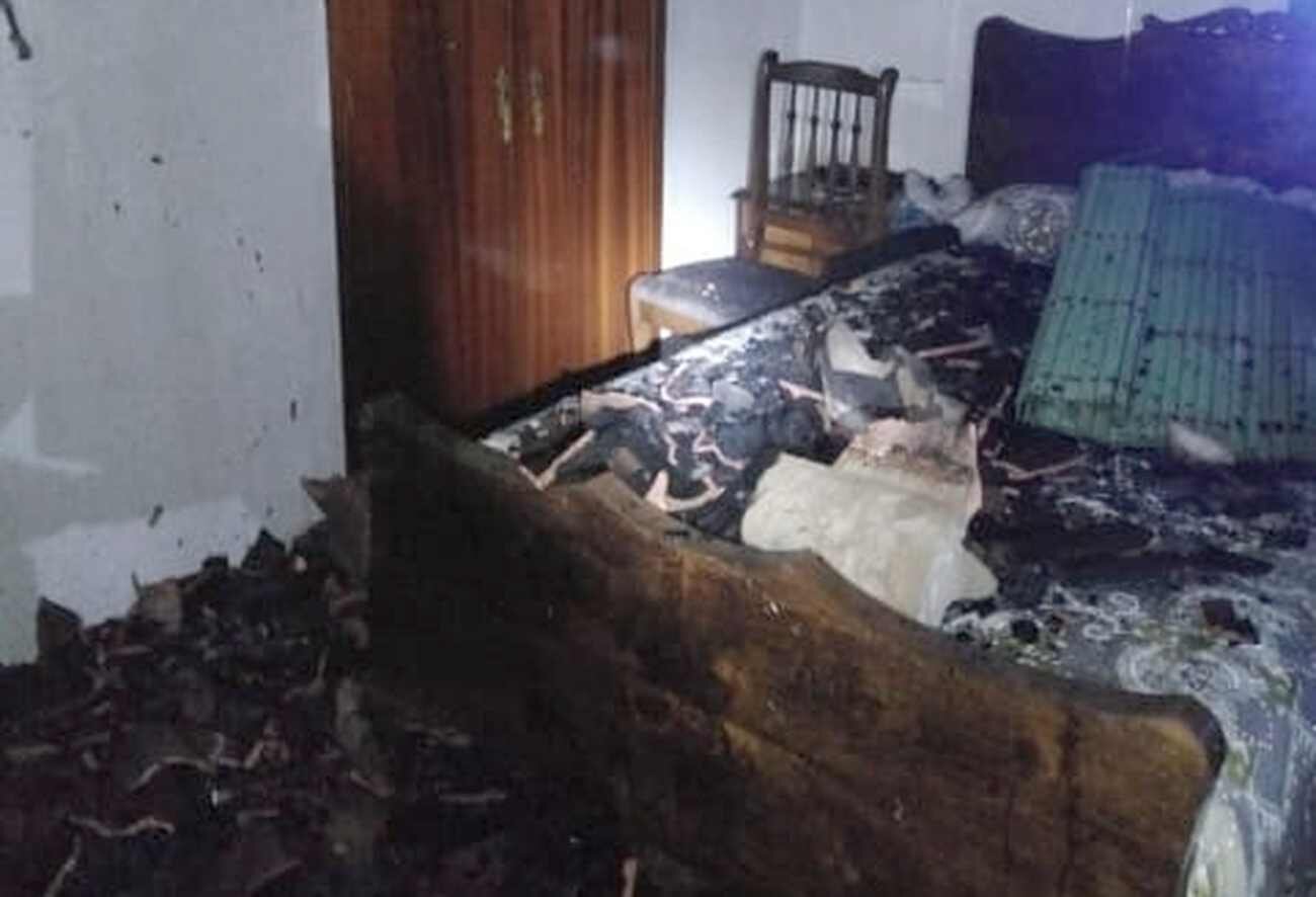 Imagen de los daños ocasionados en el interior de la vivienda.