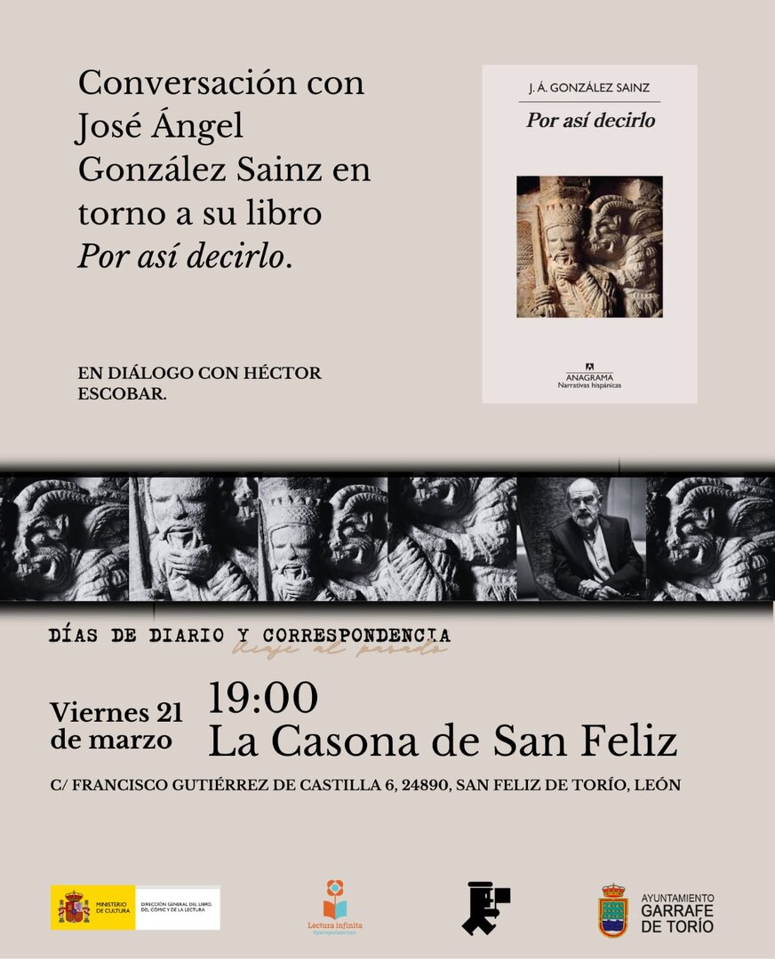 Cartel José Ángel González Sainz en San Feliz de Torío.