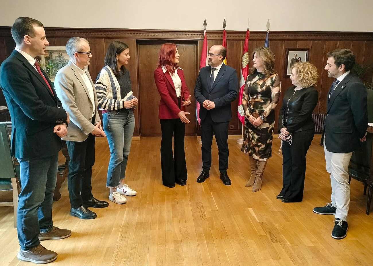 Un instante de la recepción oficial en el Ayuntamiento de Ponferrada.